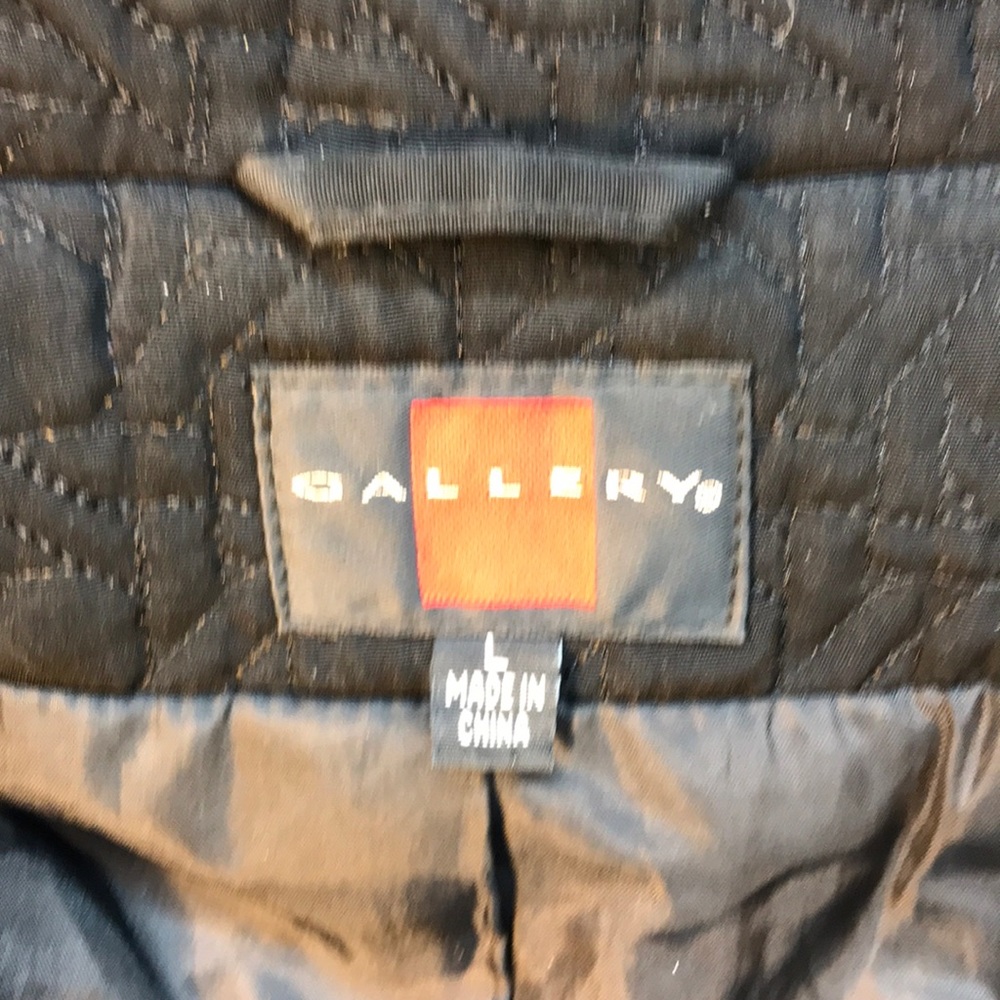 Gallery Black Quilted Jacket Size L - Picture 7 of 8